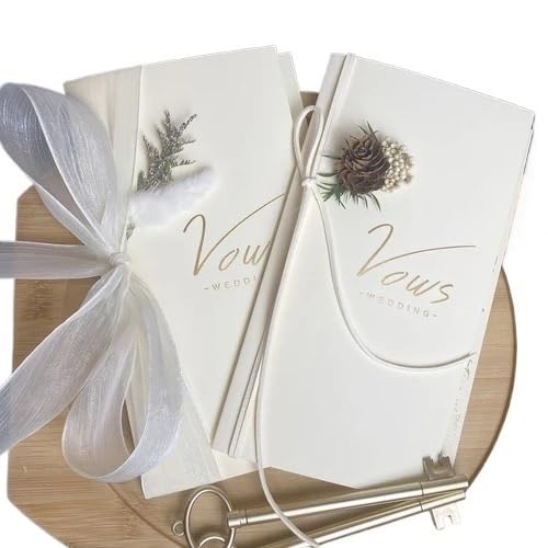 TYNXK Romantisches kleines, frisches Ehegelübdebuch, Erklärung, Hochzeitsgeschenke for Braut und Bräutigam, Dekoration der Liebe(Color-06) von TYNXK