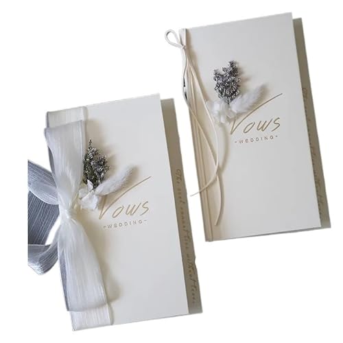 TYNXK Romantisches kleines, frisches Ehegelübdebuch, Erklärung, Hochzeitsgeschenke for Braut und Bräutigam, Dekoration der Liebe(Color-07) von TYNXK