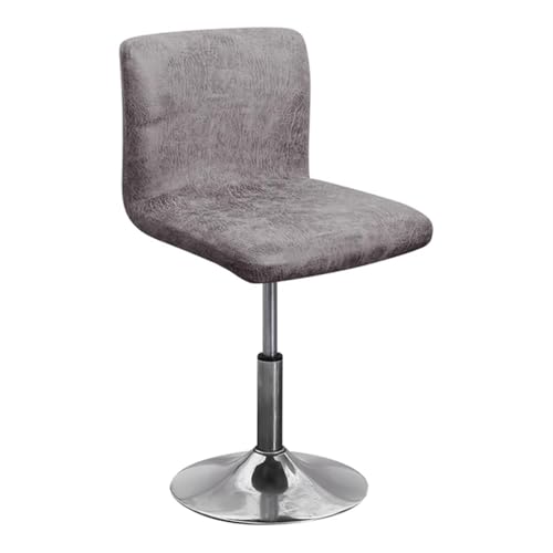 TYNXK Rücken Barhocker Bezüge 2 stücke Bar Stuhl Abdeckung Kurze Zurück Bar Hocker Sitzbezüge Hussen Hotel Bankett Stretch Dicken Stoff Kleine Größe Stuhl Fall Stuhlhussen(Light Grey) von TYNXK