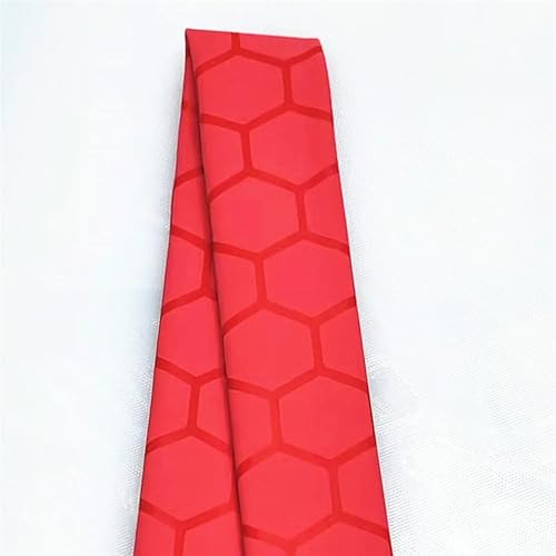 TYNXK Schrumpffolie Für Angelruten 1,6 m sechseckiger Schrumpfschlauch aus Waben-DNA for Angelruten oder Griffe Warmschrumpfschlauch(Red,28mm) von TYNXK