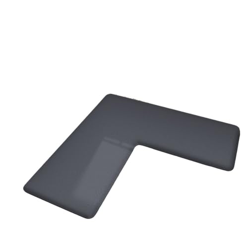 TYNXK Verdickter L-förmiger Küchenflanell, Wasser- und ölabsorbierende Matte, Rutschfester, weicher Teppich(Grey,75CMx75CMx45CM) von TYNXK