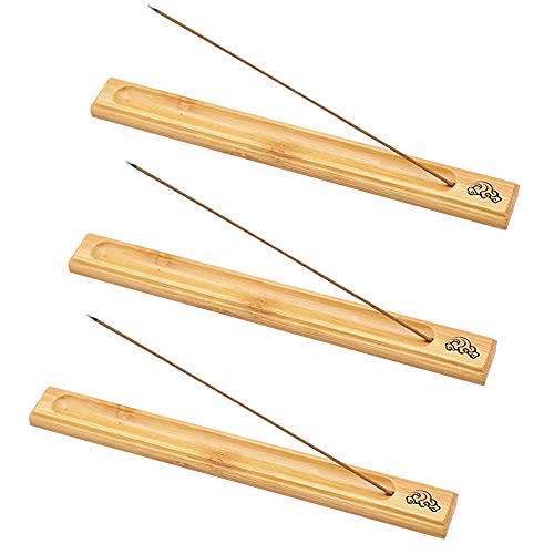 Räucherstäbchenhalter, 3 Stück Bambus-Räucherstäbchenhalter, Aschefänger von TYPHEERX