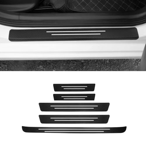 TYREEDE 5 Stück Auto Einstiegsleisten Schutz für Toyota Auris II Touring Sports 2012-2015, Heckstoßstange Schutzfolie rutschfeste Anti-KratzTrim Scuff Styling SzubehöR von TYREEDE