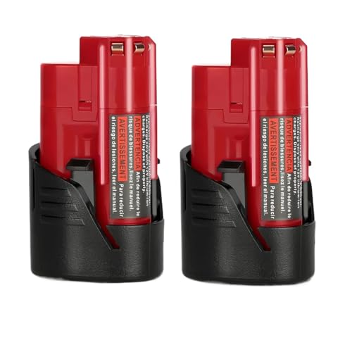 2-teiliger Werkzeug-Ersatzakku, 3,0 Ah/12 V, Kompatibel Mit 48-11-2440, 48-11-2402, Kompatibel Mit Milwaukee M-12(2PC) von TYRLBDXS