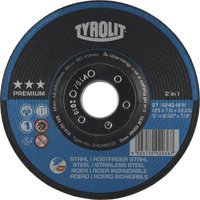 Schruppscheibe Premiumgekröpfte Form 178 x 7 mm 2in1 - Tyrolit von TYROLIT
