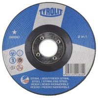 Tyrolit - Schruppscheibe basic D178xS8mm Körnung 30 gekröpft 2in1 Bohrung 22,23 mm Tyrolit - Schruppscheibe basic D178xS8mm Körnung 30 gekröpft 2in1 Bohrung 22,23 mm von TYROLIT