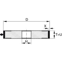 Tyrolit - Diamant-Teller-Schleifscheibe DxTxH (mm), 100x10x20, Typ: D126 von TYROLIT