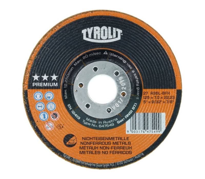 TYROLIT Schleifscheibe TYROLIT Schruppschleifscheibe PREMIUM***, Scheiben-ØxScheibenbreite: 2 von TYROLIT