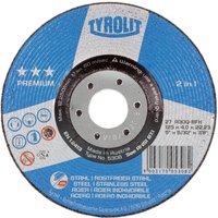 TYROLIT Schruppschleifscheibe PREMIUM "2 in 1", Scheiben-ØxScheibenbreite: 125X4 mm von TYROLIT