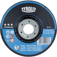 TYROLIT Schruppschleifscheibe PREMIUM*** "2 in 1", Scheiben-ØxScheibenbreite: 115X7 mm TYROLIT Schruppschleifscheibe PREMIUM*** "2 in 1", Scheiben-ØxScheibenbreite: 115X7 mm von TYROLIT