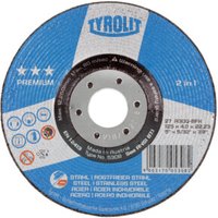 TYROLIT Schruppschleifscheibe PREMIUM*** "2 in 1", Scheiben-ØxScheibenbreite: 125X4 mm von TYROLIT