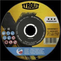 TYROLIT Trennscheibe CERABOND X 125 x 1,6 mm, gerade Stahl+INOX von TYROLIT