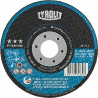Trennscheibe gekröpft Premium 125 x 2.5 mm 2in1 Form 42 - Tyrolit von TYROLIT