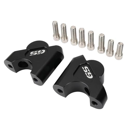 TYSMYXGS Griff Bar Lift Klemme Motorrad Griff Bar Riser Clamp Für B&MW R1200GS LC R1200GS Abenteuer R1250GS 2016-2018 Hintere Erhöhung Halterung Heighten Adapter(SCHWARZ 2) von TYSMYXGS