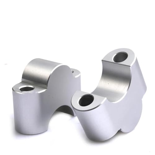 TYSMYXGS Griff Bar Lift Klemme Motorrad Lenker Riser Mount Clamp Rise Extend Adapter Für Benelli TRK 702X Back Move Montage Verlängerung Kit Heighten Adapter(Silber1) von TYSMYXGS