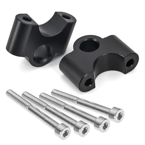 TYSMYXGS Griff Bar Lift Klemme Motorrad-Lenkererhöhung Für B&MW R 1200 GS LC R1200GS Adventure R1250GS S1000XR Lenkerklemmadapter Heighten Adapter(SCHWARZ) von TYSMYXGS