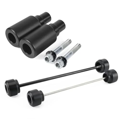 TYSMYXGS Rahmen Schieberegler Motorrad Vorne Hinten Rad Achse Crash Sliders Protector Für Y&amaha MT-07 FZ-07 MT07 FZ07 FZ MT 07 2014-2025 Rahmen Slider Fallen Protector Absturzsicherung(Satz B) von TYSMYXGS