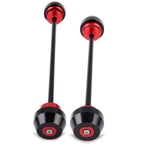 TYSMYXGS Rahmen Schieberegler Motorrad Vorne Hinten Rad Achse Gabel Slider Schutz Für Aprilia RS 660 RS660 RS660 2020 2021 2022 Crash Pad Fallen Protector Absturzsicherung(ROT) von TYSMYXGS