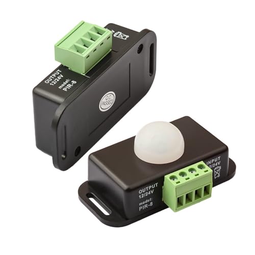 1 x 12 V 24 V PIR-Sensor, Bewegungsmelder, Bewegungs-Timer-Funktion, Zeichensteuerung, PIR-Controller von TYSQXQ