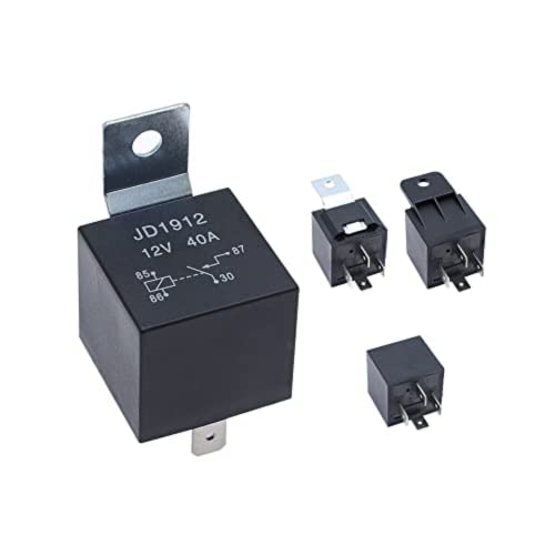 1 x JD1912 4-polig, 12 V, 40 A, Auto-Relais, normalerweise geöffnet, DC 12 V Relais für Scheinwerfer, Klimaanlage von TYSQXQ