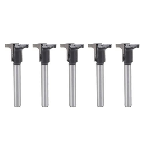 TYTOGE 5pcs Lichtbogen Bieger Router Bit, Zementiertes Carbid T Typ 2 in 1 Router Bit für Holztürschrank von TYTOGE