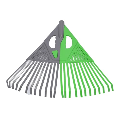 TYTOGE Gartenblatt Rakes, Abnehmbares Plastikblattschwse mit 24 Zinken, Hocheffizienter Gartenrake für Rasenflächen -Grasblütenbetten von TYTOGE