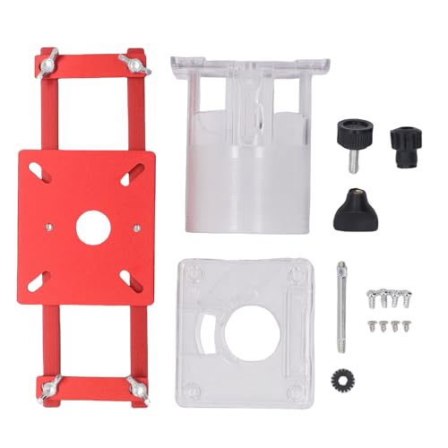 TYTOGE Holzrouter -Stützhalterung, Aluminium -Legierungs -Trimmer -Router -Schlitzbasis, 2 in 1 Befestigungsmittelmitte -Schlitzhalter für Schrankmöbel Installation von TYTOGE