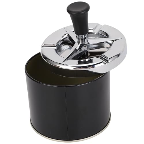TYTOGE Mini -Desktop -Mülleimer, Kleiner Edelstahltisch Rundes Wastkorb mit Abnehmbarem Deckel und Reinigungsbürste für Auto -Home Office -Arbeitsplatte von TYTOGE