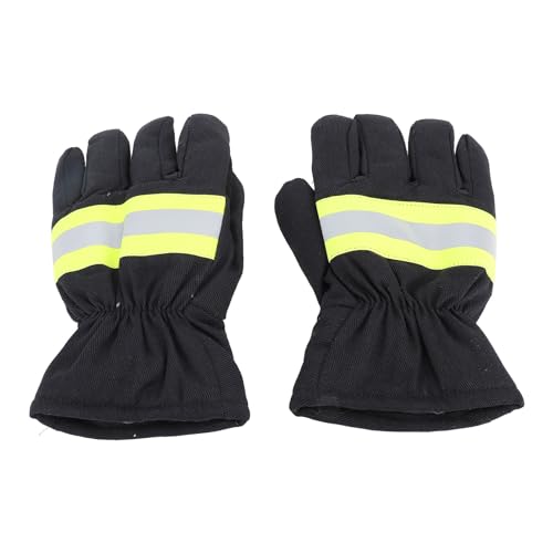 TYTOGE Schwer Entflammbare Feuerwehrhandschuhe, Sicherheitsarbeitsrettungshandschuhe Schreinerei, Schweißen, Grillen, Brandbekämpfung, 27 Cm Länge von TYTOGE