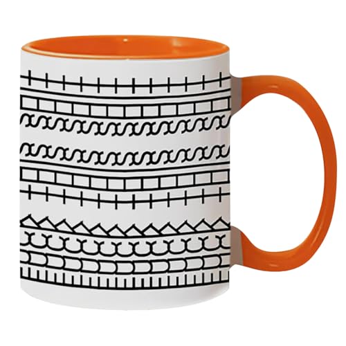 Fuck This Shit Tasse 11Oz mit Versteckter Nachricht, Lustige Keramik Kaffeetasse, Humorvolles Geschenk für Kollegen & Freunde, Satirischer Spruch Becher für Kaffeeliebhaber (Orange) von TYUIOP