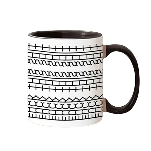Fucks This Shit Mug, 350ML Fucks This Shit Keramik Kaffeetasse, F*ck These Shit Tee Tasse Versteckte Nachricht Kaffeebecher mit Isoliertem Henkel, für Heiße Kalte Getränke (Schwarz) von TYUIOP