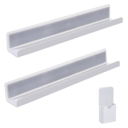 TYUIOP Magnetisches Bücherregal 43,4 cm 2 Stück - Acryl Magnetischer Buchhalter Set | Mehrzweck-Organizer für Wand, Kühlschrank, Whiteboard | Mit Stifthalter für Klassenzimmer, Kinderzimmer, Küche von TYUIOP