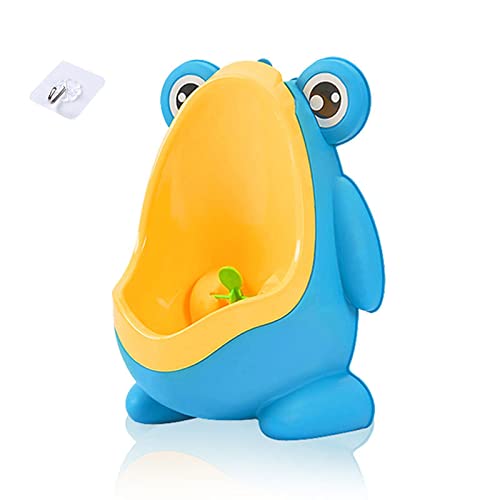 Wandmontiertes Kinder-Urinal 1-6 Jahre - Saugnapf für Jungen | Abnehmbares Töpfchentraining | Lustiges Pissoir mit Drehflügel (Blau) von TYUIOP