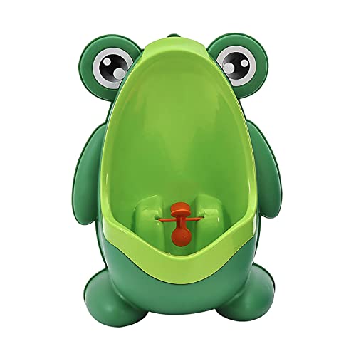 Wandmontiertes Kinder-Urinal 1-6 Jahre - Saugnapf für Jungen | Abnehmbares Töpfchentraining | Lustiges Pissoir mit Drehflügel (Grün) von TYUIOP