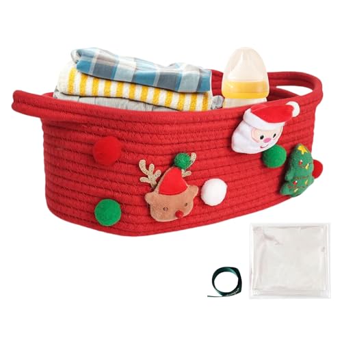 TYUKXJH Aufbewahrungsbox aus Baumwollseil | Spielzeug mit Griffen | Spielzeug-Organizer für Zuhause | Wohnzimmer Schlafzimmer Badezimmer Küche Nursery Eingang von TYUKXJH