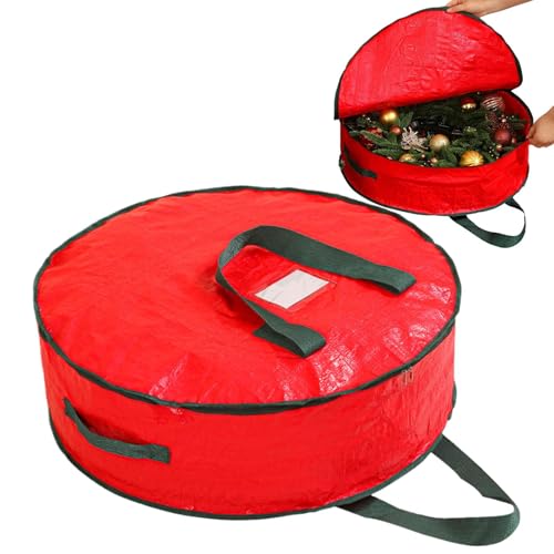 TYUKXJH Aufbewahrungstasche für Kronen, große Aufbewahrungstasche für Weihnachtskränze, wasserdichte Tasche mit Reißverschluss, Organisation, Dekoration, Party, Umzug, Garage, Halloween TYUKXJH Aufbewahrungstasche für Kronen, große Aufbewahrungstasche für Weihnachtskränze, wasserdichte Tasche mit Reißverschluss, Organisation, Dekoration, Party, Umzug, Garage, Halloween von TYUKXJH