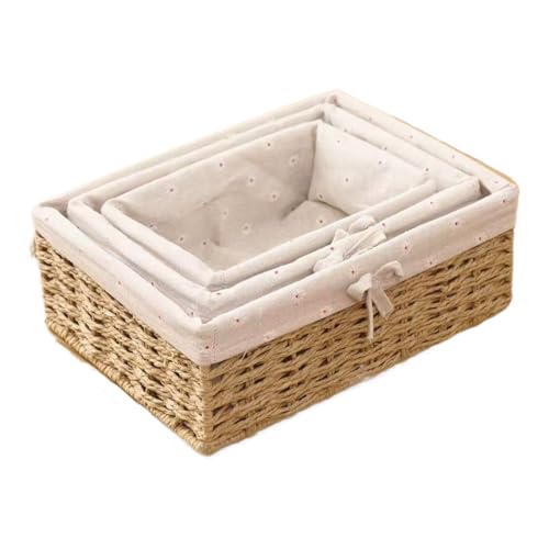 TYUKXJH Brotkorb, Brotkorb aus Weide, 3 Stück, rustikal, für Küche, Esstisch, Deko, Snacks, Bäckerei, Bauernhof von TYUKXJH