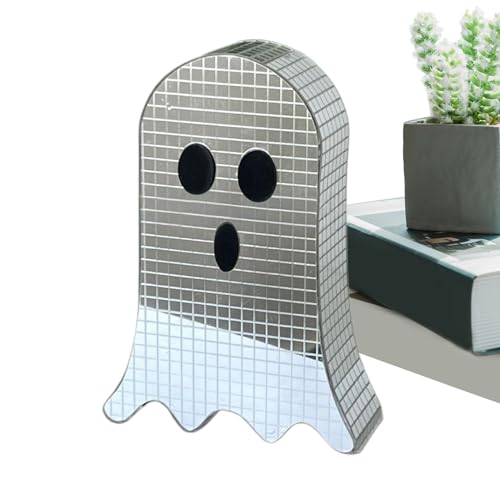 TYUKXJH -Deko Disco Halloween | Tischdekoration Spiegel Disco mit gruseligen Pailletten Gespenst | Gruselige festliche Urlaubsdekoration für Büro, Bibliothek, Wohnzimmer, , Tisch von TYUKXJH