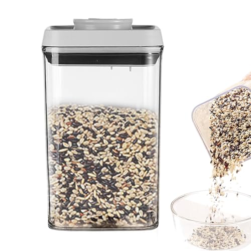 TYUKXJH Getreidedosen mit Deckel – luftdichte Vorratsgläser | Auslaufsichere stapelbare Box für Reis, Kaffee, Tee, lose Lebensmittel, Tierfutter, Süßigkeiten, Organisation Schrank TYUKXJH Getreidedosen mit Deckel – luftdichte Vorratsgläser | Auslaufsichere stapelbare Box für Reis, Kaffee, Tee, lose Lebensmittel, Tierfutter, Süßigkeiten, Organisation Schrank von TYUKXJH