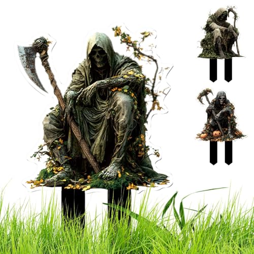 TYUKXJH Halloween-Gartenheringe – Dekorationen für den Außenbereich aus Heringen für Halloween – gruselige Partyzubehör 2D Außenräume TYUKXJH Halloween-Gartenheringe – Dekorationen für den Außenbereich aus Heringen für Halloween – gruselige Partyzubehör 2D Außenräume von TYUKXJH