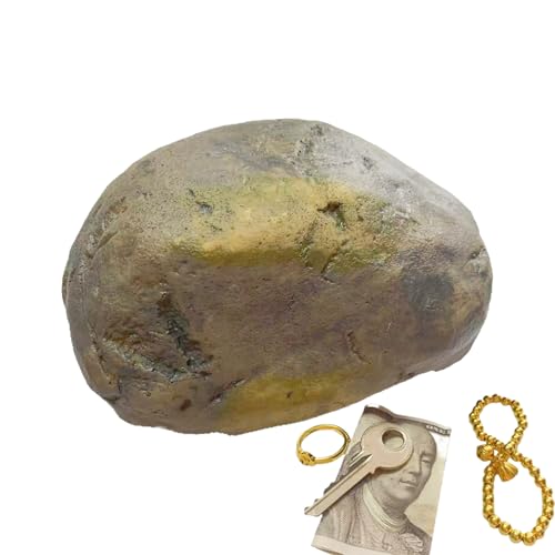 TYUKXJH Harz Stein Schlüsselversteck,10,2x8.5 cm Realistisches Bild Zum Verstecken,Steinoptik,Geheimfachablage,Verstecken Von Schlüssel Versteck Außen Geheimversteck Abdeckstein Garten Statue Deko von TYUKXJH