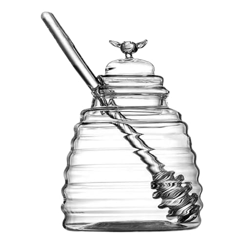 TYUKXJH Honigtopf aus transparentem Glas, große Kapazität, mit Rührstab, 10 x 14 cm, Honigbehälter für den täglichen Gebrauch zu Hause, geeignet für Küche, Zuhause, Küchentisch TYUKXJH Honigtopf aus transparentem Glas, große Kapazität, mit Rührstab, 10 x 14 cm, Honigbehälter für den täglichen Gebrauch zu Hause, geeignet für Küche, Zuhause, Küchentisch von TYUKXJH