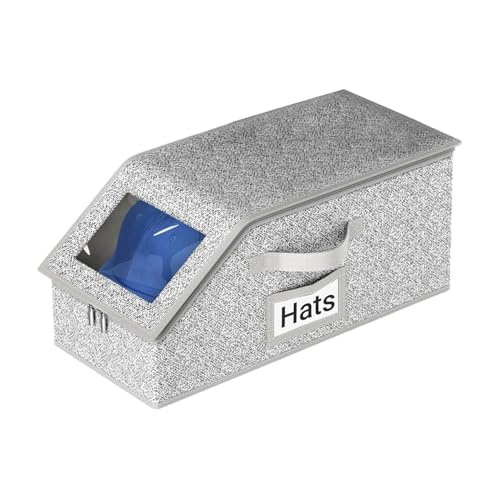 TYUKXJH Hutaufbewahrung – stapelbare Aufbewahrung für 24 Caps mit Aufbewahrungsbox, mit transparentem Fenster für Reisen, Schlafzimmer, Baseball von TYUKXJH
