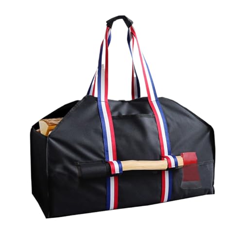 TYUKXJH Kaminholzhalter – Kaminholztasche wasserdicht mit Gurt für Axt und Griffe – Tote aus Oxford-Stoff 600D für Grill Camping Outdoor Lagerung Kamin Ofen von TYUKXJH