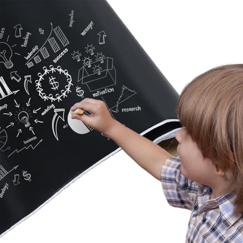TYUKXJH Kreidetafelpapier, abziehbar und selbstklebend – Schieferpapier, abziehbar und selbstklebend, Abziehbild mit Kreide für Klassenzimmer, Büro, Zeichnung von TYUKXJH