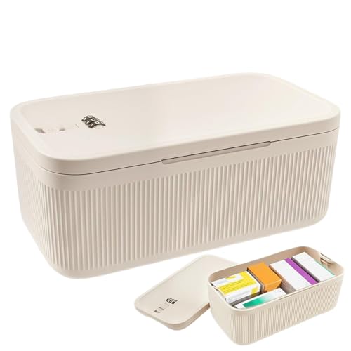 TYUKXJH Medikamententasche mit Zahlencode, 23,9 x 13,1 cm, abschließbar, Organizer, Telefonbehälter mit Geheimcode, tragbar und stapelbar, wasserdicht von TYUKXJH