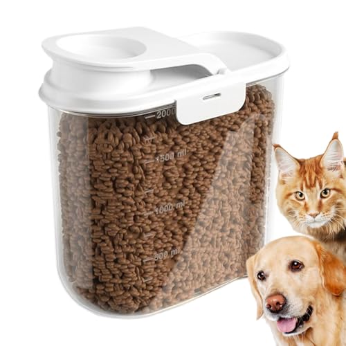 TYUKXJH Vorratsdose für Tierfutter | Trockenfutterbehälter mit luftdichten Deckeln | 2 l Aufbewahrungsbox mit Deckel für Zucker, Reis, Getreide, Nüsse, Nudeln, von TYUKXJH
