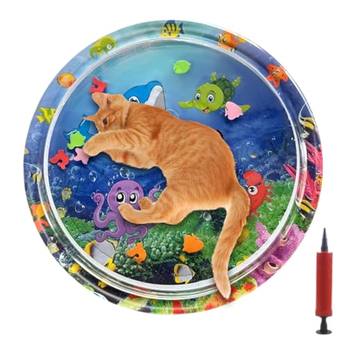 TYUKXJH Wasserspielmatte für Tiere, sensorisches Wasserspielzeug für Katzen – kühlendes Ruhebett, warme , für Sofa, Balkon, Hof, kleine bis große Rassen von TYUKXJH