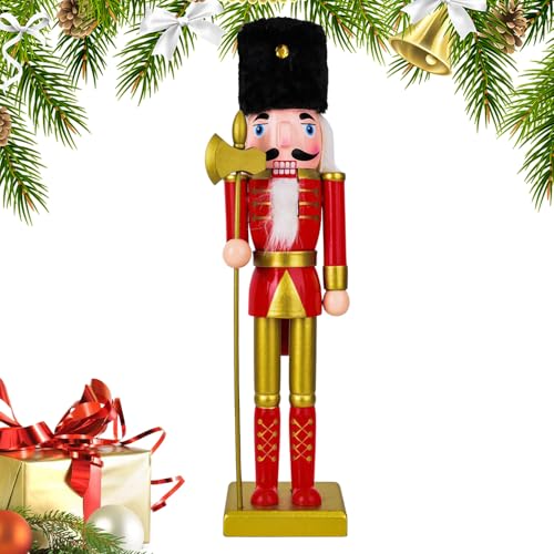 TYUKXJH Weihnachtsdekoration Nussknacker – Figuren Nussknacker Soldat aus Holz | Statue Mittelstück für Theke, Kamin, , Fenster, Arbeitsplatte, Küche von TYUKXJH
