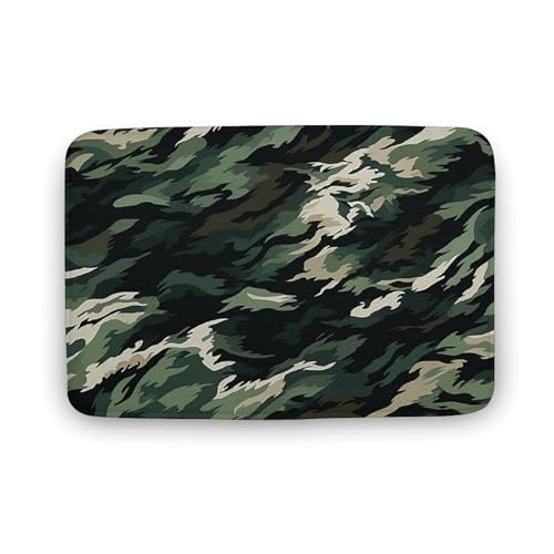 Badezimmerteppich, Tigerstreifen, Camouflage, saugfähig, rutschfest, schnell trocknend, Badteppich für Schlafzimmer, Küche, Waschbecken, Badewannenrand, 40 x 60 cm Badezimmerteppich, Tigerstreifen, Camouflage, saugfähig, rutschfest, schnell trocknend, Badteppich für Schlafzimmer, Küche, Waschbecken, Badewannenrand, 40 x 60 cm von TYULN